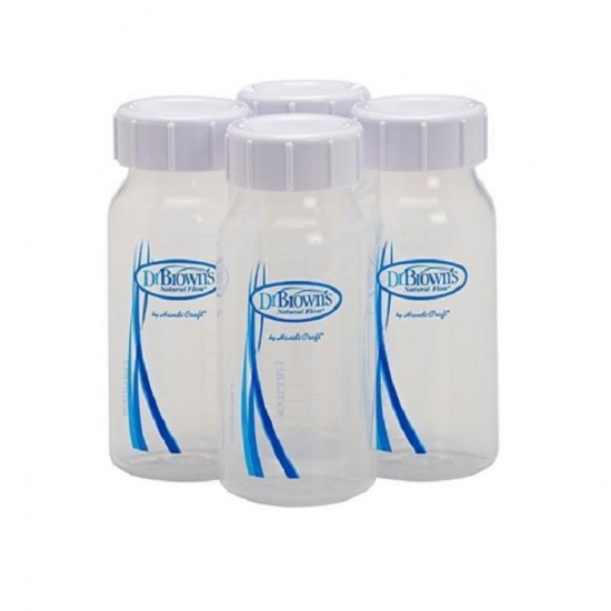 Dr. Brown's Breastfeeding Storage Bottles 120 ml στενού λαιμού 4 τεμ.