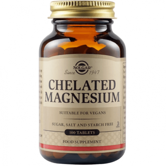 SOLGAR CHELATED MAGNESIUM 100MG TABS 100S