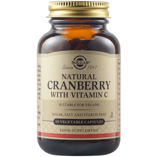 SOLGAR CRANBERRY EXTRACT + VIT C VEGICAPS 60S