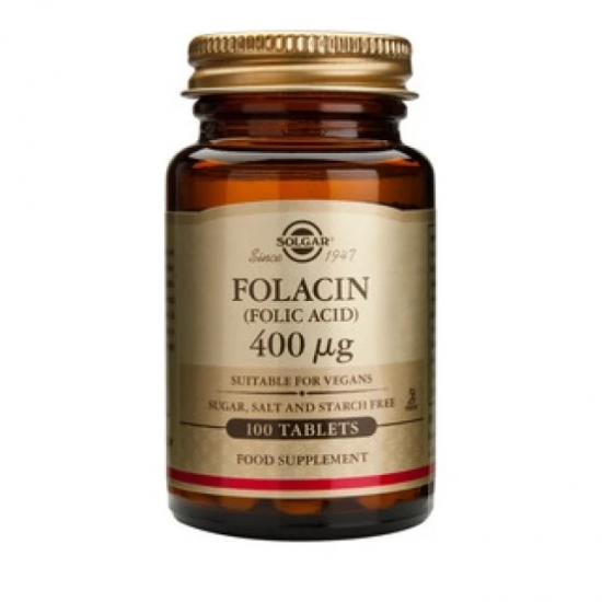 SOLGAR FOLIC ACID (FOLACIN) 400μg TABS 100S