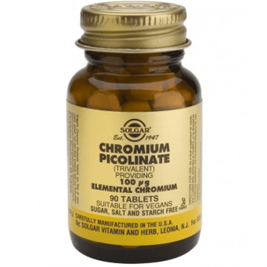 SOLGAR CHROMIUM PICOLINATE100MG TABS 90S