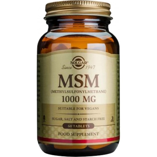 SOLGAR MSM 1000MG TABS 60S