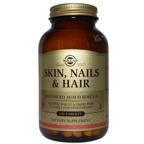 SOLGAR SKIN, NAILS AND HAIR FORMULA TABS 120S