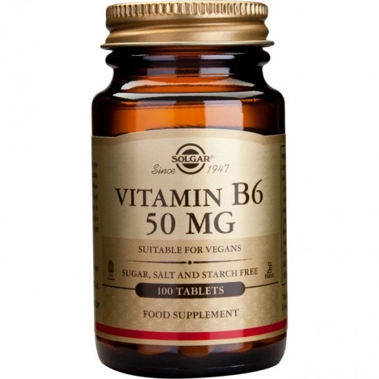 SOLGAR VIT B-6 50MG TABS 100S