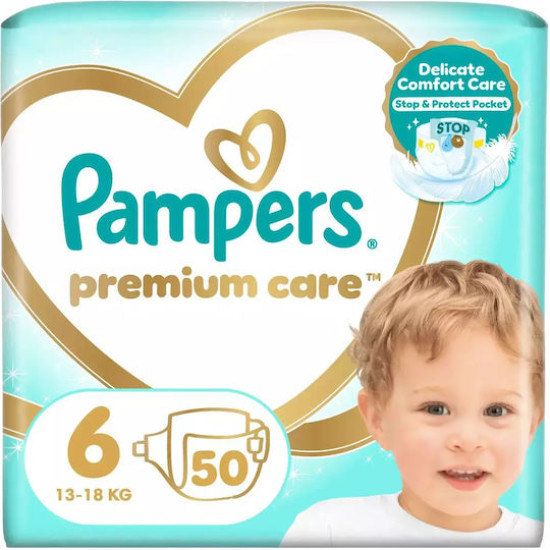 Pampers Πάνες με Αυτοκόλλητο Premium Care No. 6 για 13-18kg 128τμχ
