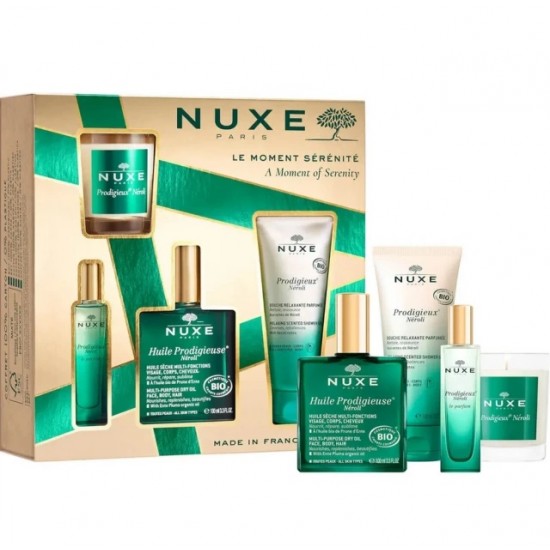 Nuxe Set a Moment of Serenity Huile Prodigieux Neroli Dry Oil 100ml + Prodigieux Neroli Le Parfum 15ml + Prodigieux Neroli Relaxing Scented Shower Gel 100ml + Prodigieux Neroli Candle Αρωματικό Κερί 1τμχ