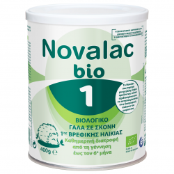 Novalac Bio 1 Βιολογικό Γάλα σε Σκόνη 1ης Βρεφικής Ηλικίας από τη Γέννηση ως τον 6ο Μήνα 400g