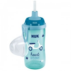 NUK First Choice Flexi Cup PP Soft Heart Breaker Παγουράκι με Καλαμάκι 12+ Μηνών 300ml