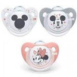 NUK Trendline Disney Mickey 0-6 Μηνών Πιπίλα Σιλικόνης με Κρίκο και Θήκη