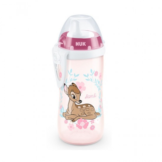  Nuk Kiddy Cup Disney Classic Βambi Ελαφάκι Ροζ Παγουράκι με Ρύγχος 300ml