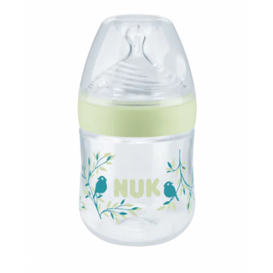 Nuk Πλαστικό Μπιμπερό Nature Sense Temperature Control Θηλή Σιλικόνης S 150ml για 0-6m Πράσνο