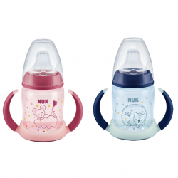 Nuk First Choice Learner Night Bottle Πλαστικό Μπιμπερό Εκπαίδευσης Νυκτός με Δύο Λαβές & Μαλακό Ρύγχος Σιλικόνης 6-18m 150ml