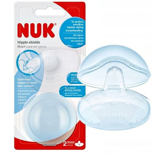 Nuk Ασπίδα Θηλής Σιλικόνης με Θήκη Mέγεθος Small (16mm) 2τεμ