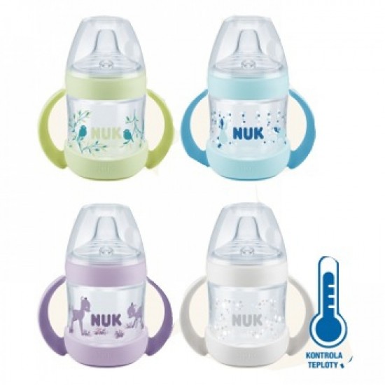 NUK - Nature Sense Learner Bottle με ένδειξη θερμοκρασίας Πράσινο με ρύγχος σιλικόνης 6-18m 150ml