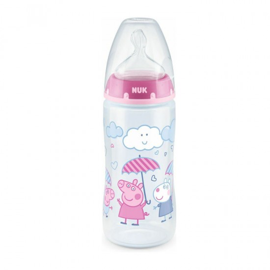 NUK ΜΠΙΜΠΕΡΟ F.C.PLUS PP 300ML (ΣΙΛ.) PEPPA GIRL ΜΕΓ.2 TEMP