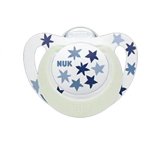 Nuk Star Νight Ορθοδοντική Πιπίλα Σιλικόνης με Θήκη 18-36m