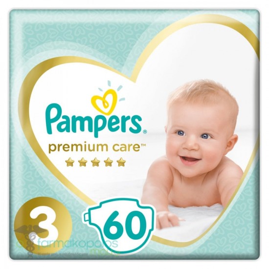 PAMPERS PREMIUM CARE ΜΕΓ 3 60τμχ JUMBO