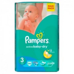 PAMPERS ACTIVE BABY ΜΕΓ 3 1X66 MAXI