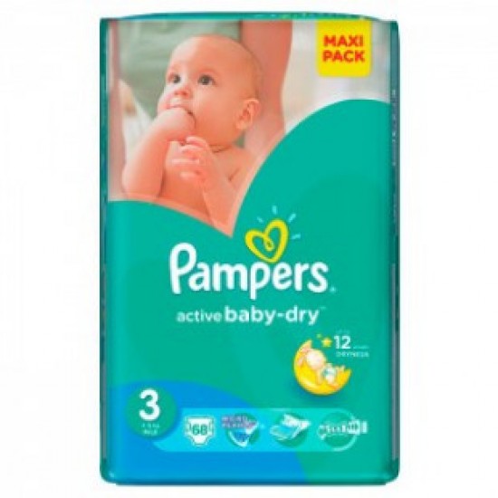 PAMPERS ACTIVE BABY ΜΕΓ 3 1X66 MAXI