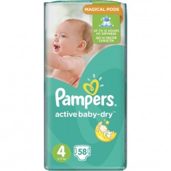 PAMPERS ACTIVE BABY ΜΕΓ 4 3x58 MAXI