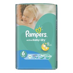 PAMPERS ACTIVE BABY ΜΕΓ 6 2X44 MAXI