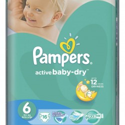 PAMPERS ACTIVE BABY ΜΕΓ 6 2X44 MAXI