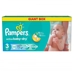 PAMPERS ACTIVE BABY ΜΕΓ 3 1X90 GIANT