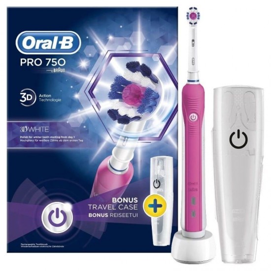 ORAL-B PRO 750 PINK ΘΗΚΗ ΤΑΞ. BOX