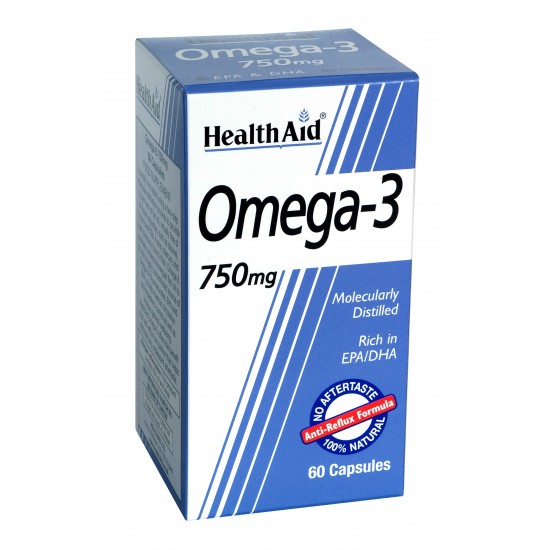 Health Aid ΟMEGA 3 Fish Oil 750 mg 60 κάψουλες