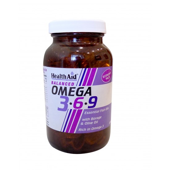 Health Aid Omega 3-6-9 Λιπαρά Οξέα για το Καρδιαγγειακό Σύστημα τον Εγκέφαλο και το Δέρμα 90caps