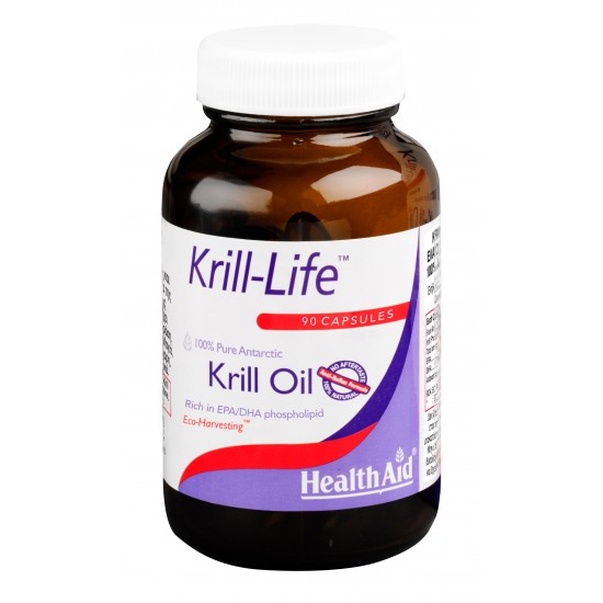 Health Aid Krill-Life Krill Oil 500mg Αγνό Έλαιο Krill 90 caps