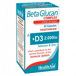HEALTH AID BetaGlucan Complex Συμπλήρωμα Διατροφής για Ενίσχυση του Ανοσοποιητικού 30 vegan caps