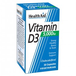 Health Aid vit D3 5000iu 30vcaps 