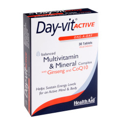 Health Aid Day-Vit Active CO Q10 & Ginseng 30 tablets