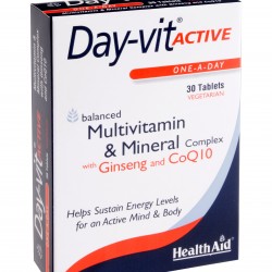 Health Aid Day-Vit Active CO Q10 & Ginseng 30 tablets