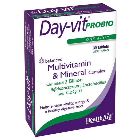 Health Aid Day-Vit Probio 2 Billion Probiotic & CoQ10 30tabs