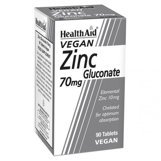 Health Aid ZINC gluconate 70mg 90tabs