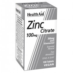 Health Aid ZINC Citrate 100mg 100tabs