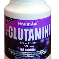 HEALTH AID L-GLUTAMINE ΣΥΜΠΛΗΡΩΜΑ ΔΙΑΤΡΟΦΗΣ 500MG 60 ταμπέλετες 