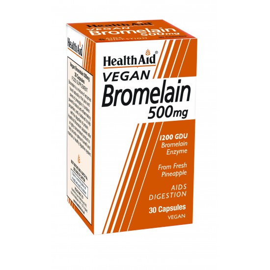 Health Aid Bromelain 500mg Συμπλήρωμα Διατροφής για την Πέψη & τον Μεταβολισμό 30 caps