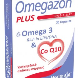 Health Aid Omegazon Plus Ω3 + CoQ10 για την Καλή Λειτουργία του Καρδιαγγειακού Συστήματος 30caps