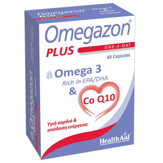 Health Aid Omegazon Plus Ω3 + CoQ10 για την Καλή Λειτουργία του Καρδιαγγειακού Συστήματος 60caps