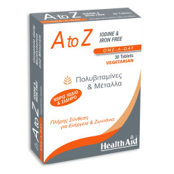 Health Aid A to Z Iodine & Iron Free 30tabs