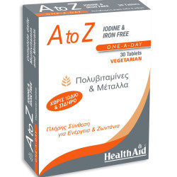 Health Aid A to Z Iodine & Iron Free 30tabs