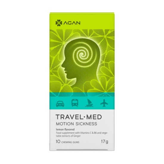 AGAN TRAVEL MED MOTION SICKNESS 10 CHEWING GUMS