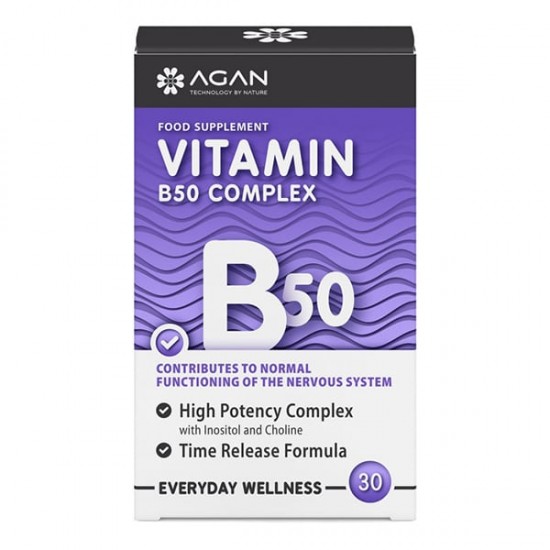 AGAN VITAMIN B 50 COMPLEX  30 TR TABS