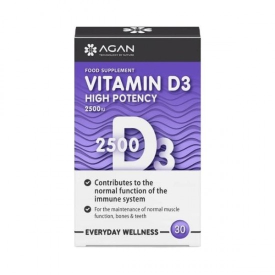 AGAN VITAMIN D3 2500 IU 30 TABS