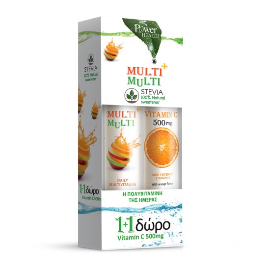 POWER HEALTH MULTI+MULTI 24s STEVIA +VITAMIN C 500mg 20s