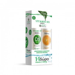 POWER HEALTH VITAMIN D3 2000IU STEVIA 20S+VIT C 500MG 20S