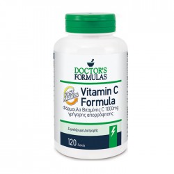 Doctor's Formulas Vitamin C 1000mg Συμπλήρωμα Βιταμίνης C για την Τόνωση του Οργανισμού & Ενίσχυση του Ανοσοποιητικού Συστήματος, 120tabs
